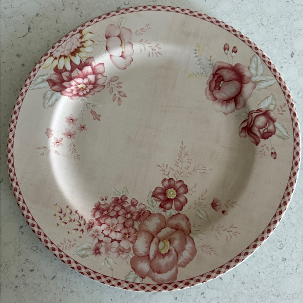 Waverly - Norfolk Rose - Stoneware 12.5” Chop Plate Cake Plate